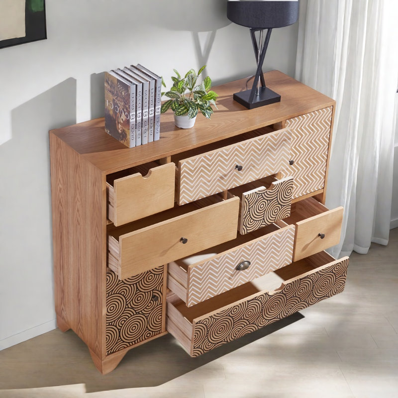 Armoire d'appoint en bois massif Simple Birch, H 38,6 po x l 47,2 po x P 15,7 po