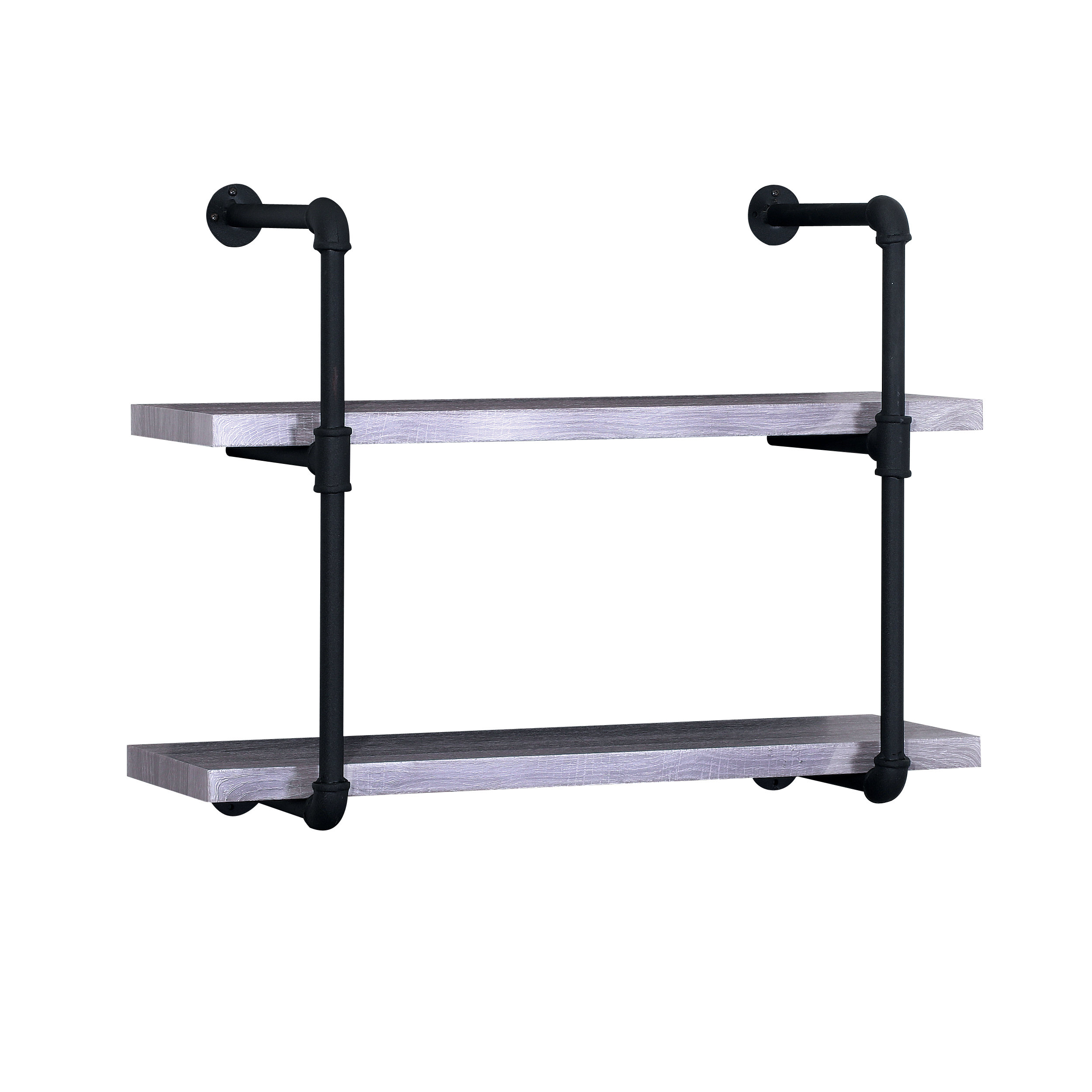 Trent Austin Design® Minick 2 Piece Tiered Shelf with Industrial Pipe ...