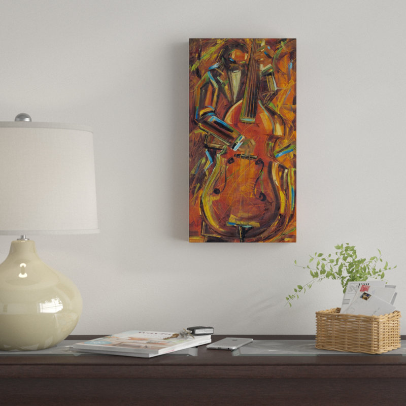 «Jazz I» par Joarez - reproduction sur toile, H 32 po x l 16 po x P 2 po