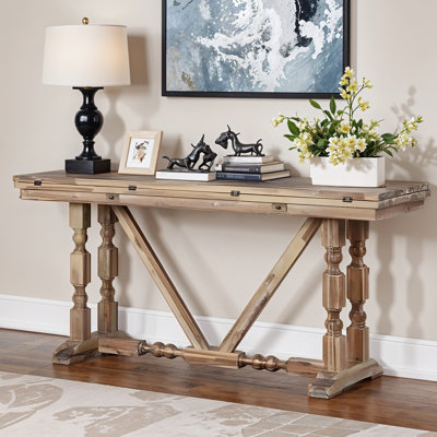 Vail Flip-Top Console Table Multi Brown