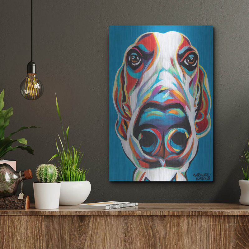 «Nosy Dog» par Carolee Vitaletti, H 16 po x l 12 po