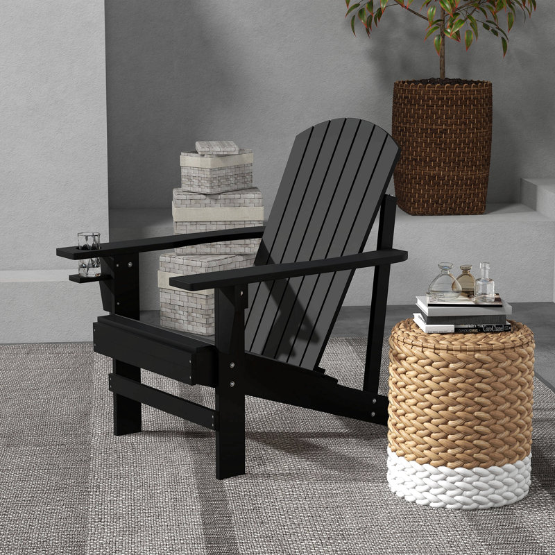 Fauteuil Adirondack Outsunny, Noir