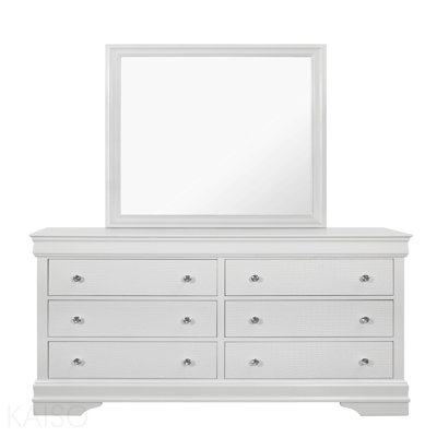 Crocodile Metallic White Dresser
