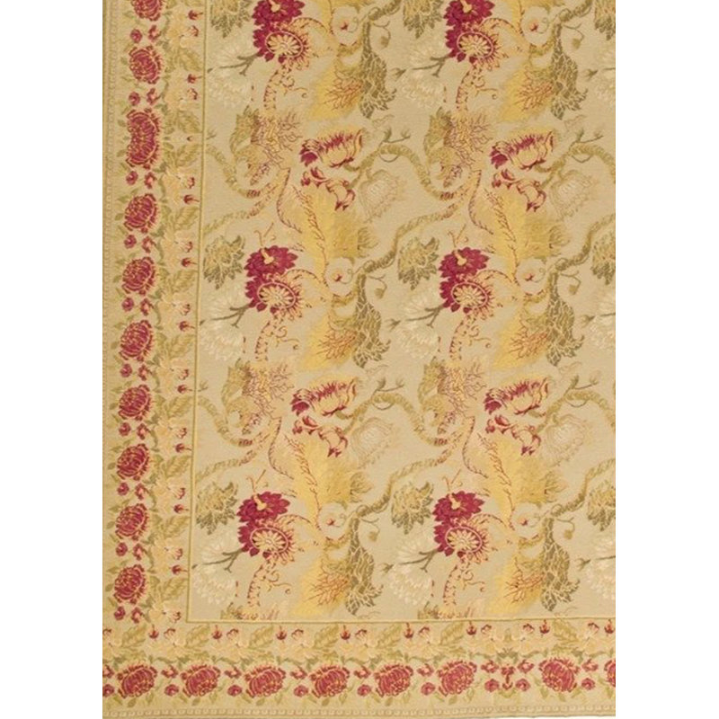 Tapis beige et beige noué à la main de haute qualité