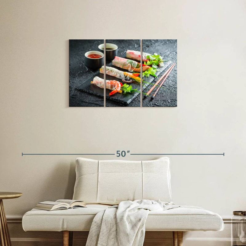 Seafood Spring Rolls, 20" H x 33" W