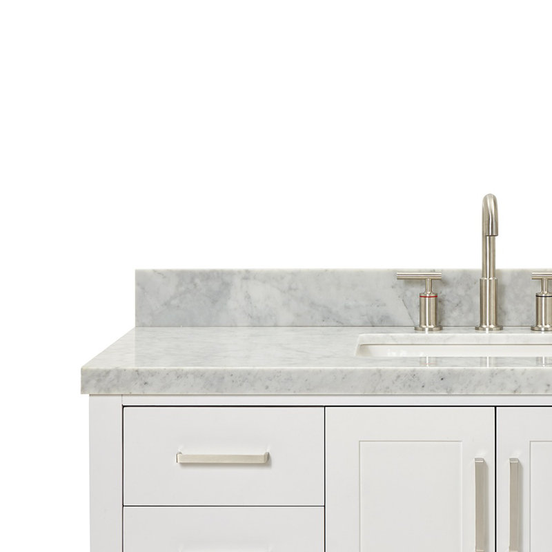 Magnolia Bath Vanity Oval Basin S049SCWOV, White, Rectangular