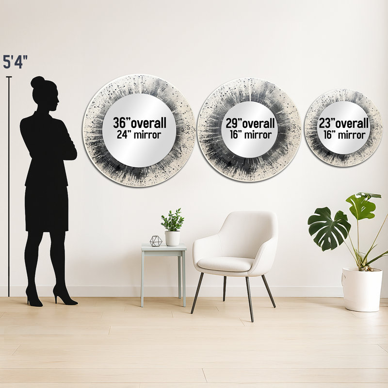 Vinyle disque vinyle Serenade III - vinyle décoratif, miroir mural moderne, 36 po x 36 po