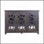 Buffet spacieux de 49,33 po x 15,55 po avec 3 portes en miroir et des tablettes réglables, pour le rangement et la présentation dans diverses pièces-1189914270