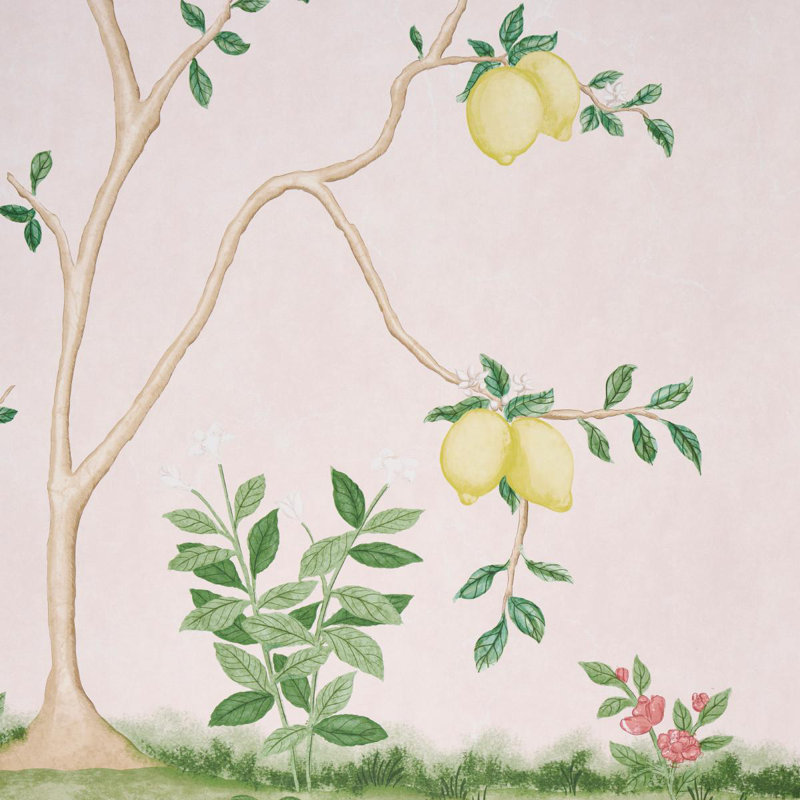 Citrus Blossom 2 Panel Set, Blush