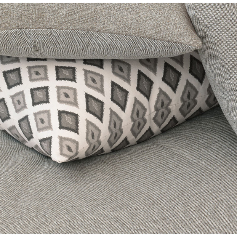 Bale Truffle Knife Edge Cotton Lumbar Pillow Cover & Insert, Faux Down