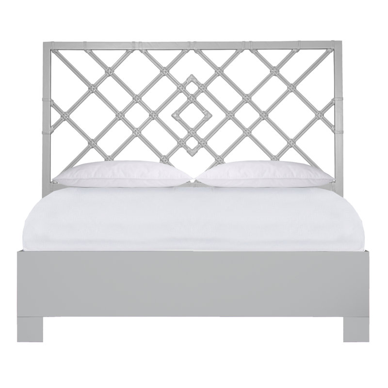 Darien Low Profile Standard Bed, King, Light Gray