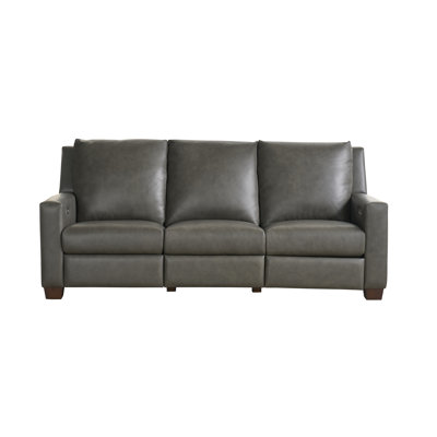Jackson Italian Aline Anthracite Leather Sofa