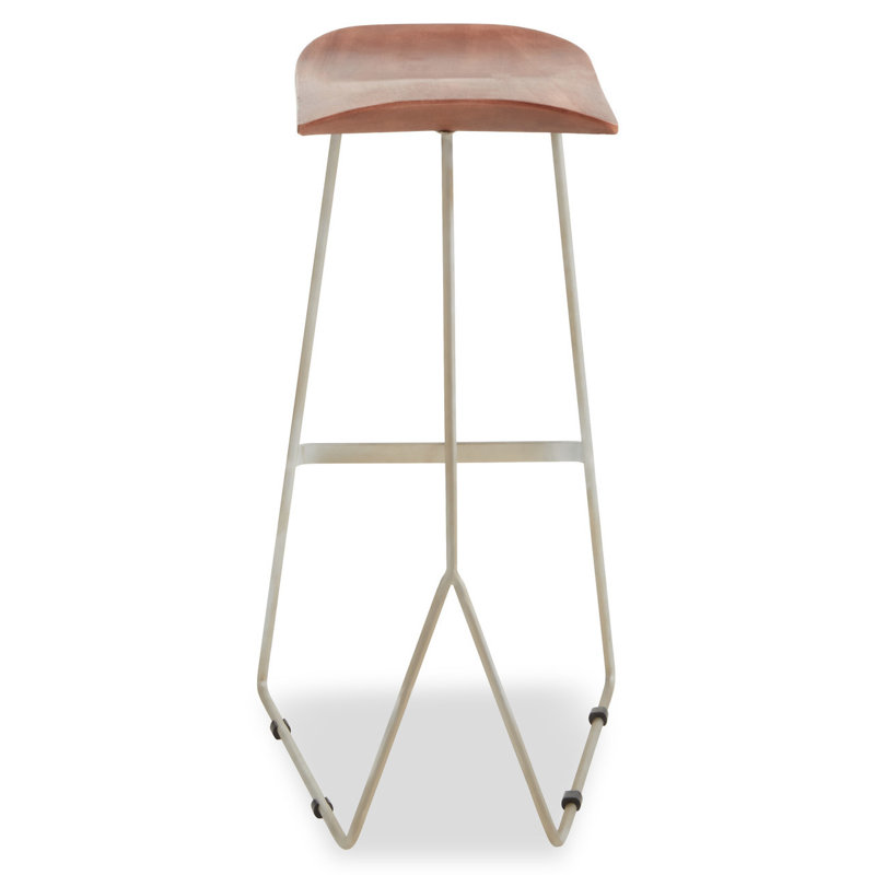 Bucyrus Upholstered Counter Stool with Metal Frame, Silver