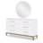 Melrose 64" Wide Cloud White And Desert Oak Casual Contemporary Dresser