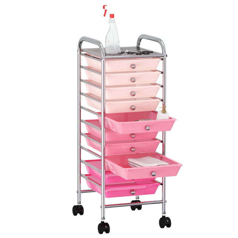 Baghdasar Utility Cart, Pink