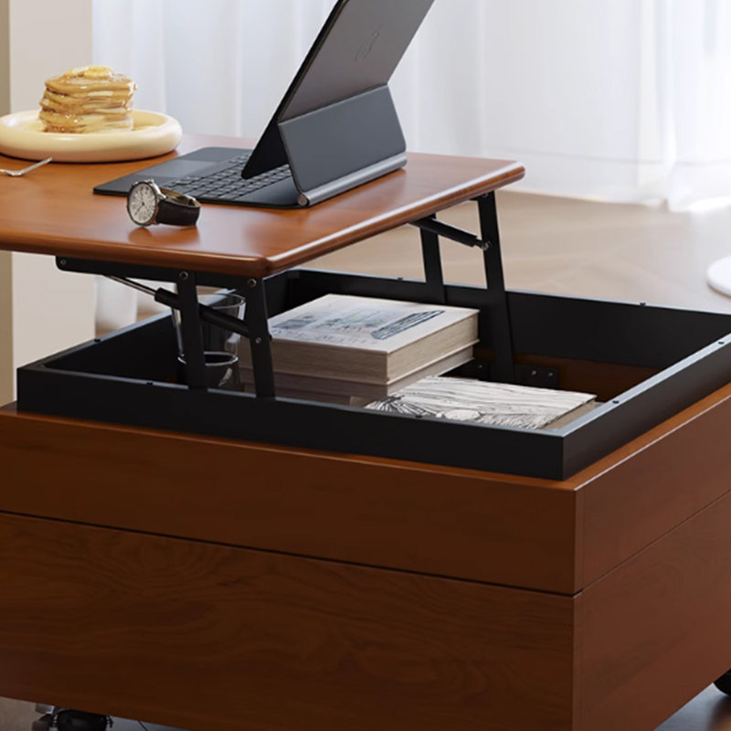 Retro design adjustable coffee table