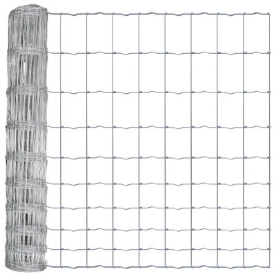 Cattle Panel, Farm Fence, Galvanized Woven Wire Fence Roll 3' x 150', 15/13.5 Gauge, Graduated Mesh (4.5"-8"), Animal Barrier for Cattle, Deer, Goats