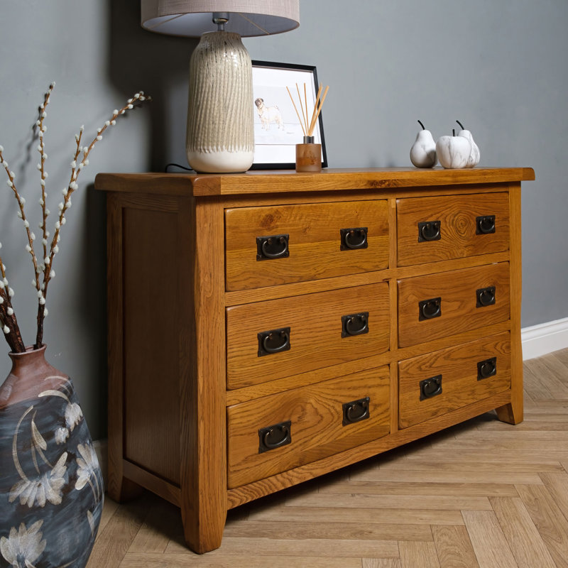 Cociani 128 cm W Chest of 6 Drawers