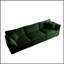 Canapé 3 places avec 2 accoudoirs et 3 coussins décoratifs, canapé pour le salon Chenille vert