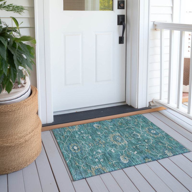 Machine Washable Indoor/Outdoor Chantille ACN2290 Global Rug, Rectangle 1'8" x 2'6"