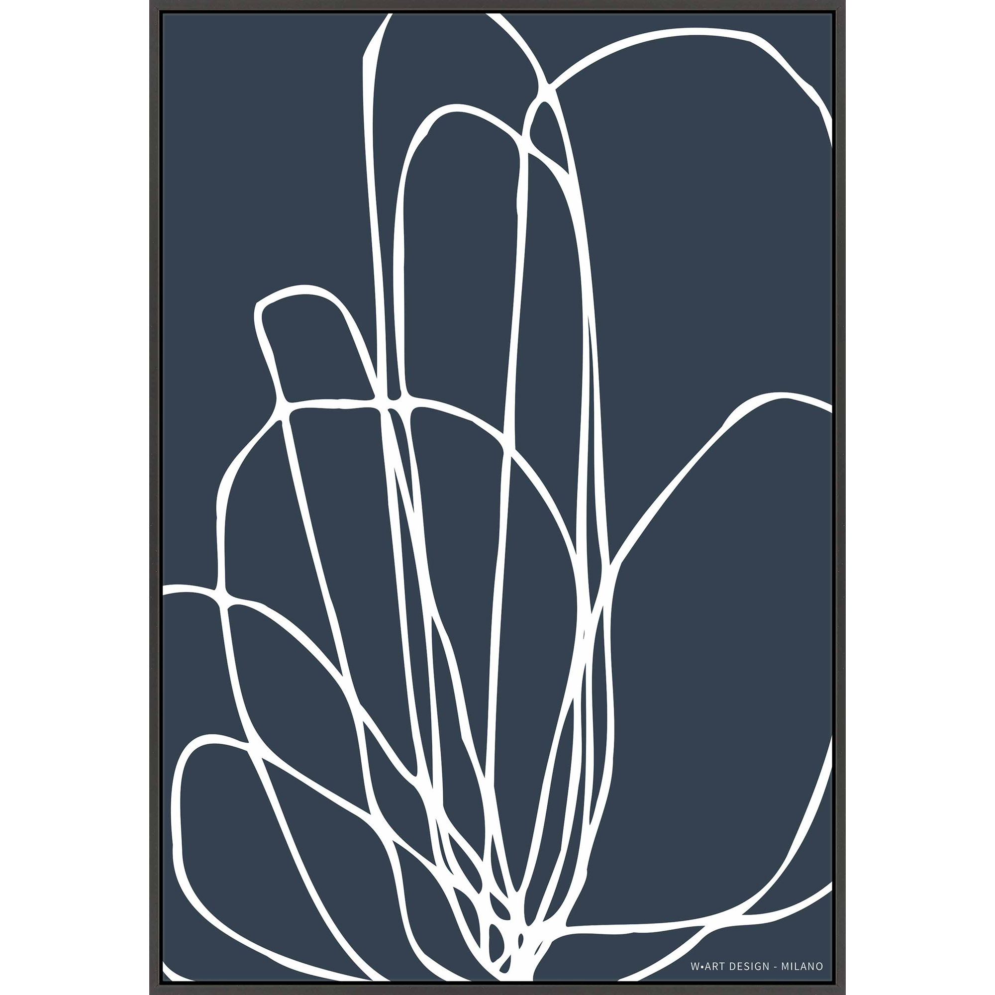 Tracings 4 by Romina Gadler, Black Framed Canvas, 38" H x 26.5" W x 1.25" D