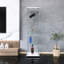 Armoire vitrée à une porte à 4 tablettes en blanc