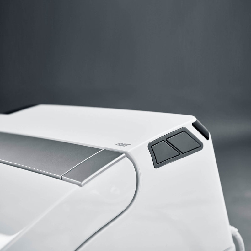 Elongated White Ceramic Dual Flush Smart Bidet Toilet