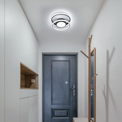 2-Light 40cm Oval LED Ceiling Light