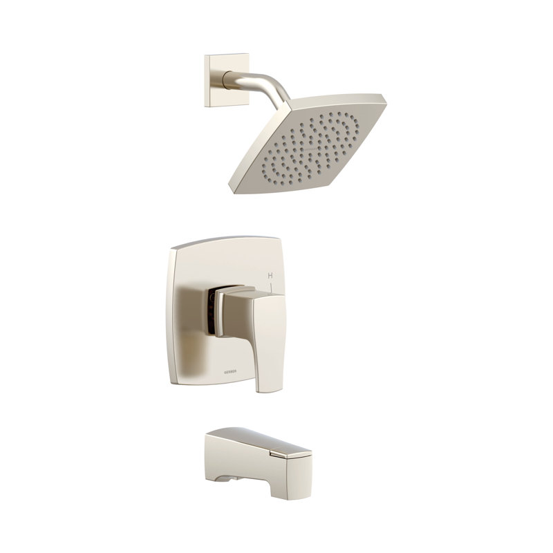 Tub & Shower Faucet with Rough in-Valve, Brushed Nickel