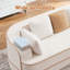 Boneless Teddy Fabric Boneless Sofa with Double Chaises, Sleeper Function, No Assembly, High Density Sponge, Ideal for Living Room Relaxation
