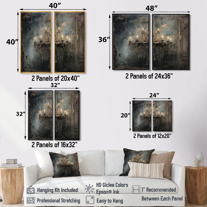 Jaedalyn - Gold Glam Art Prints On Canvas, Black, 36" H x 48" W, Framed Print without Mat