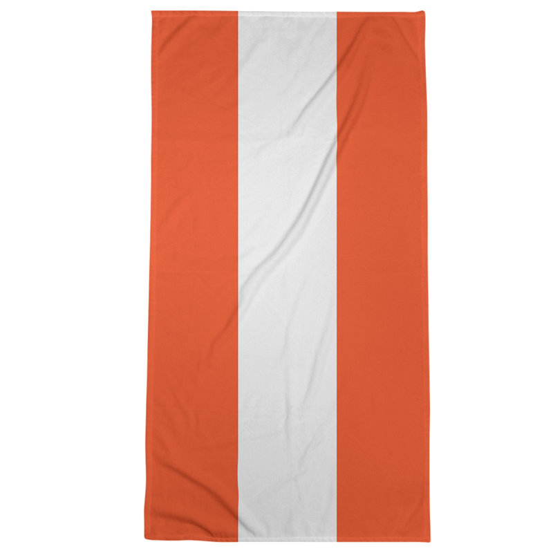 Microfiber Bath Towel, Tennessee Red Football Light Orange/White