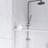 56 In. -60 In. W × 76  In. H Frameless Shower Door With 1/4"Clear  Tempered Glass In Brushed Nickel |  Explosion Proof Film |   Stainless Steel Handle-121159283