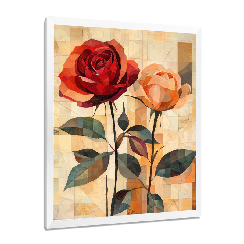 «Botello», reproduction d'art sur toile florale, H 40 po x l 30 po, Reproduction encadrée d'une seule photo, Blanc