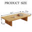 Table basse rectangulaire moderne 55,1 po, jolie texture de bois-7585007-18953064