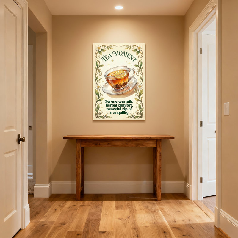 Food & Beverage Tea Moment Serene Warmth, H 18 po x l 12 po, Toile tendue, Ne s’applique pas