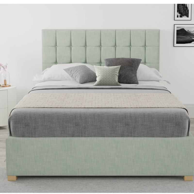 Chevalier Upholstered Ottoman Storage Bed, Super King (6'), Nile Green