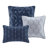 Printed Seersucker Comforter Navy King 7 Piece Fabric Material