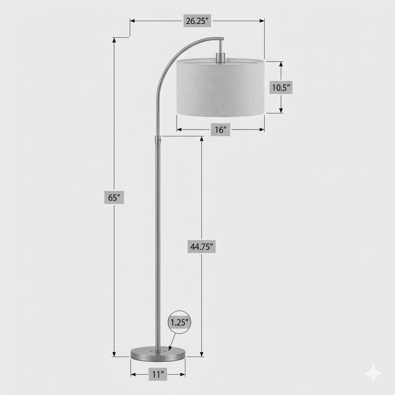 Lighting, 65"H, Floor Lamp, Brass Metal, Ivory / Cream Shade, Contemporary