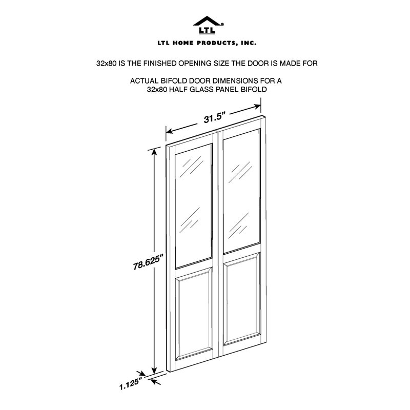 Porte pliante Pinecroft Bistro, L 31,50 po x H 78,625 po