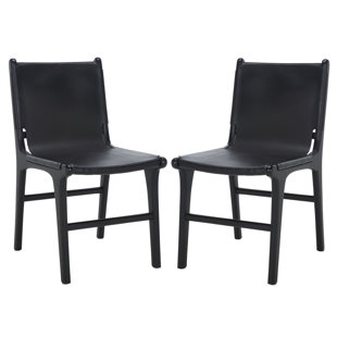 Chaise en cuir Cassaphina (Ensemble de 2)