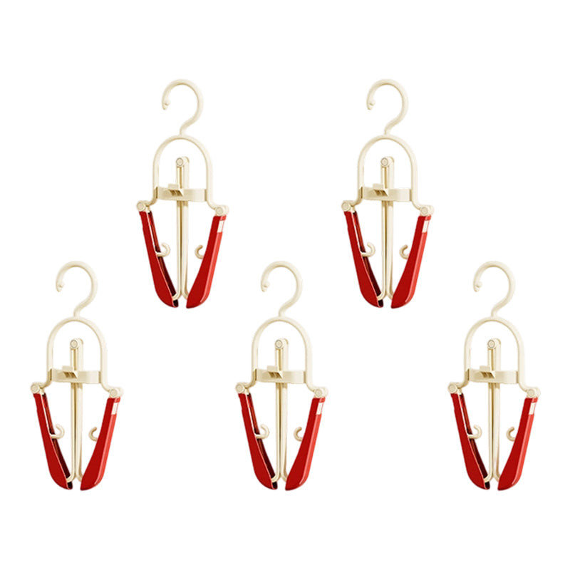 Cintres de voyage pliables multifonctionnels, Rouge