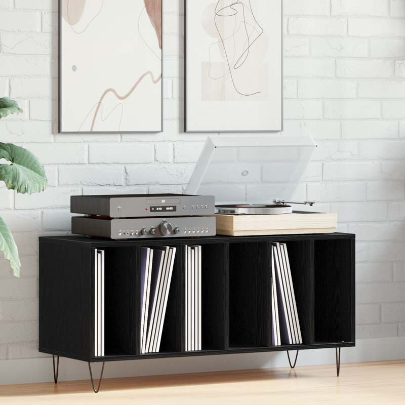 Hanlin Rectangle Accent Cabinet, Black Oak