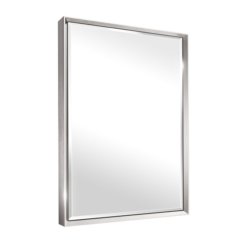 Miroir de salle de bain Lohoski, Argent argent, 36 po x 24 po