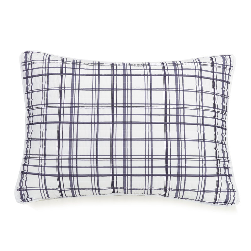 Charcoal and White Reversible Microfiber Full Quilt Set