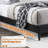 Platform Bed Frame With Upholstered Wingback Headboard-82878147-82878144