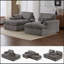 Double méridienne intérieure, canapé-lit rembourré surdimensionné pour l'intérieur, canapé de luxe à assise profonde, sans assemblage requis, gris-115693720
