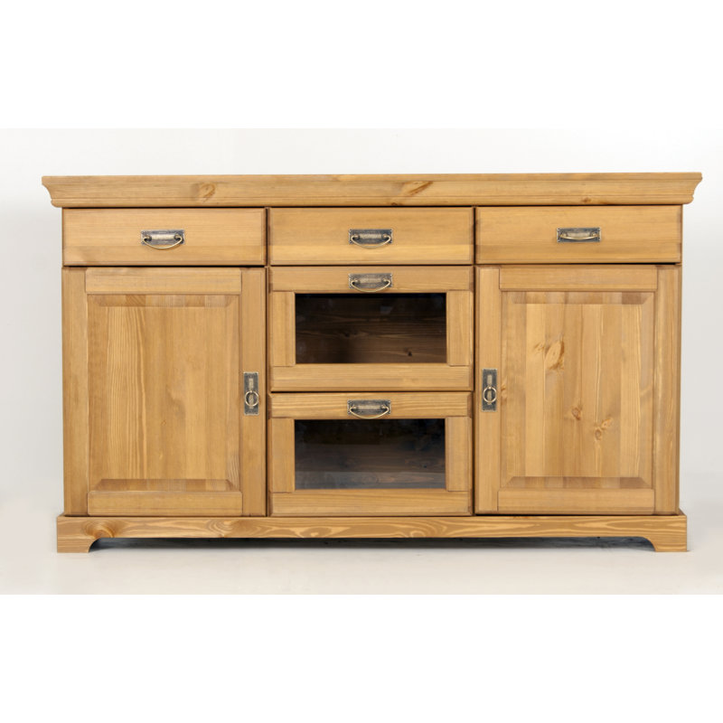 Manwaring 145.3cm Solid Wood Sideboard, Oak