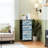 4 Drawer Dresser for Bedroom, Narrow Chest of Drawers, Wooden Top and Study Iron Frame 18"x37.5"-(WxH)