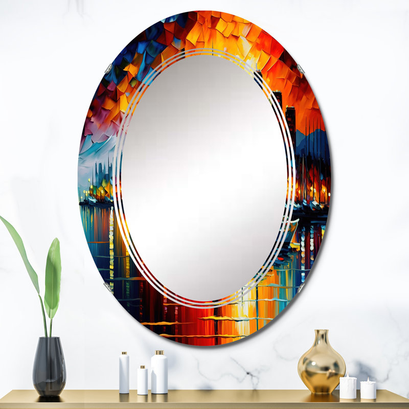 Palvinder Colorful City In Vancouver I - Miroir mural, 36 po x 24 po